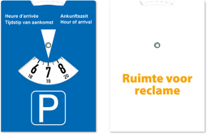 Kartonnen parkeerschijf