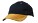 Heavy brushed cap met suède klep navy/bruin