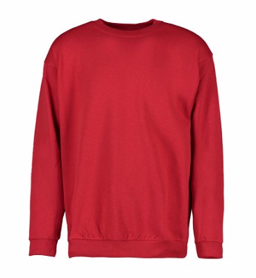 ID klassiek sweatshirt met ronde hals rood