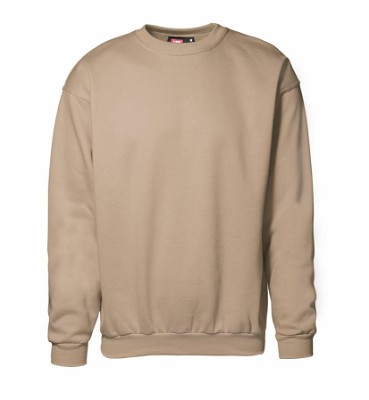 ID klassiek sweatshirt met ronde hals zandkleurig