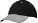 Heavy brushed cap met suède klep zwart/grijs