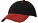 Heavy brushed cap met suède klep zwart/rood