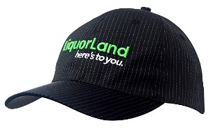 Baseball cap met geweven krijtstrepen