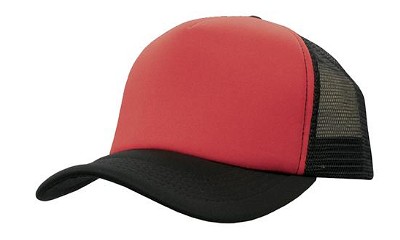 Trucker mesh cap rood/zwart