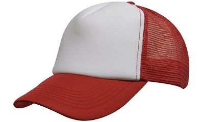 Trucker mesh cap wit/rood