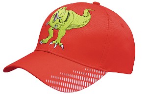 Ademende polyester twill cap met flitsafdruk