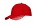Ademende polyester twill cap met flitsafdruk rood/wit
