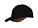 Ademende polyester twill cap met flitsafdruk zwart/oranje