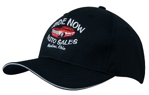 Ademende polyester twill cap met sandwich klep