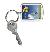 Sleutelhanger plexiglas met sleutelring