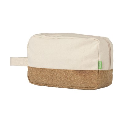Eco Cosmetic bag toilettas | Kurk | Waterdicht PEVA | 24 x 14 x 8 cm