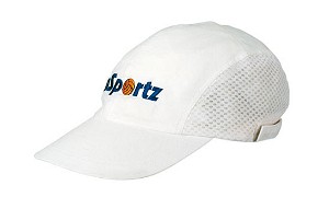Brushed baseball cap met mesh zijkanten