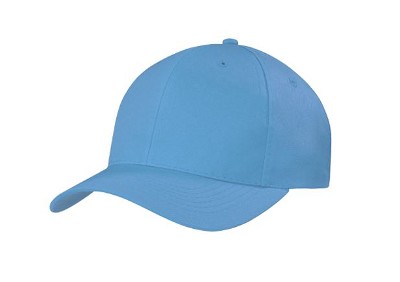 Ademende polyester twill baseball cap lichtblauw