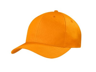 Ademende polyester twill baseball cap oranje