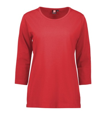 ID PRO Wear dames T-shirt met 3/4 mouwen rood