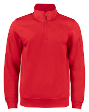 Basic sportsweater met halve rits