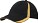 Heavy brushed cap met inzetstukken zwart/goud