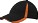 Heavy brushed cap met inzetstukken zwart/oranje