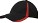 Heavy brushed cap met inzetstukken zwart/rood