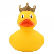 Reuze gele eend met kroon