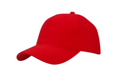 Classic brushed cotton baseball cap rood