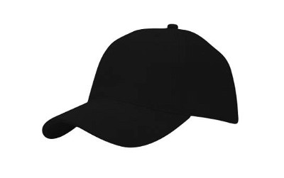 Classic brushed cotton baseball cap zwart