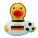 Voetbalster eend geel/wit