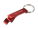 Sleutelhanger met fles- en blikjesopener Rood