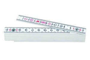 Glasvezel vouwmeter | 90 graden klik | rode decimalen | 1 meter