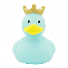 Blauwe badeend met kroon