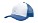 Ademende poly twill trucker cap met mesh achterkant wit/koningsblauw