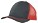Ademende poly twill trucker cap met mesh achterkant zwart/rood