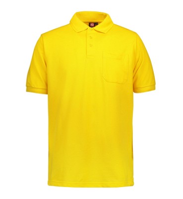 ID PRO Wear poloshirt met borstzak geel