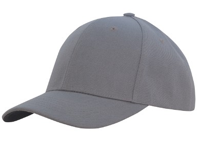 Premium American twill baseball cap grijs/zwart