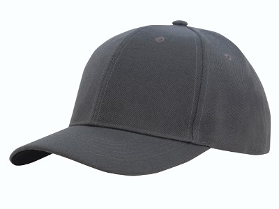 Premium American twill baseball cap houtskool/zwart