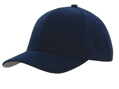Premium American twill baseball cap navy/grijs