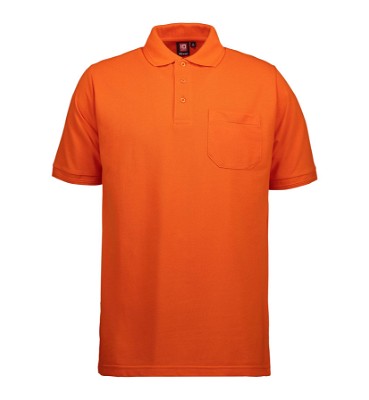 ID PRO Wear poloshirt met borstzak oranje