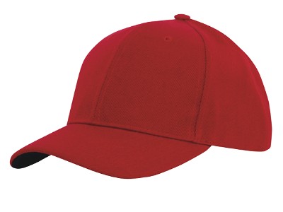Premium American twill baseball cap rood/zwart
