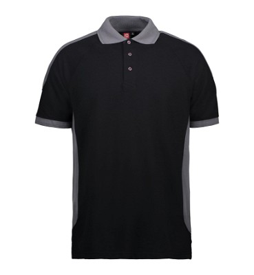 ID PRO Wear tweekleurig poloshirt zwart