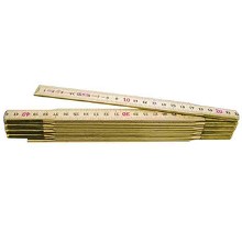 Houten vouwmeter | super flexibel | 90 graden klik | rode decimalen | 2 meter