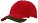 Heavy brushed cap met driekleurige klep rood/zwart/wit