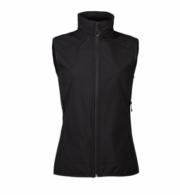 ID functionele dames softshell bodywarmer zwart