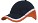 Heavy brushed driekleurige cap navy/wit/oranje