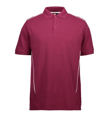 ID PRO Wear poloshirt met contrasterende details bordeauxrood