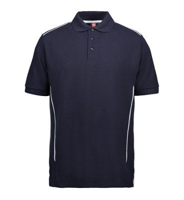 ID PRO Wear poloshirt met contrasterende details navy