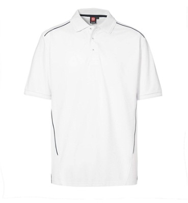 ID PRO Wear poloshirt met contrasterende details wit