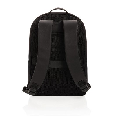 Swiss Peak deluxe vegan lederen laptoprugzak PVC vrijj