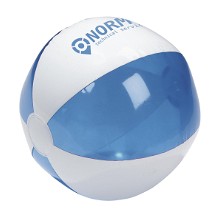Strandbal blauw/wit Ø 24 cm