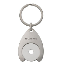 Metalen sleutelhanger winkelwagenmunt