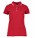 ID dames poloshirt met contrasterende band rood